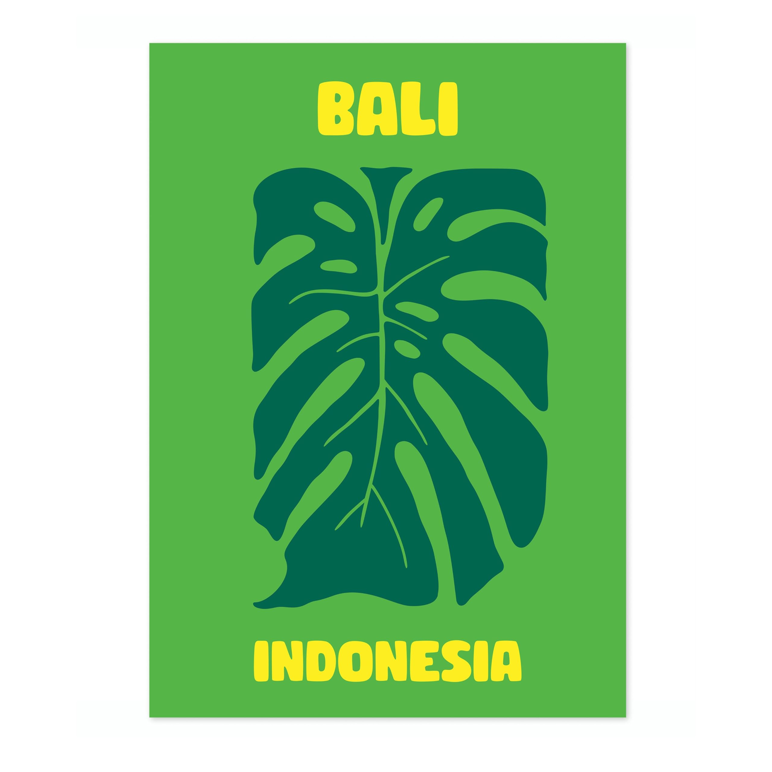 Bali Travel Poster, Colourful Abstract Preppy Minimalist Room Decor Wall Art Print, Archival Matte, A1 (Print Only) - 84.1x59.4cm — image 1