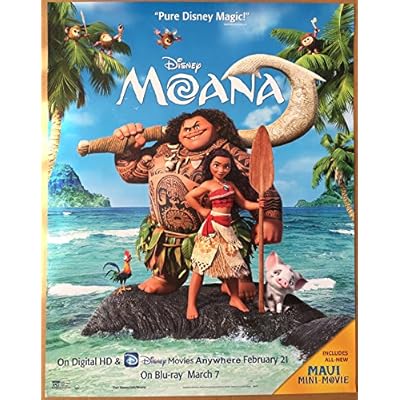 Movie Poster MOANA Sided ORIGINAL MINI 22x28 Liberia Ubuy
