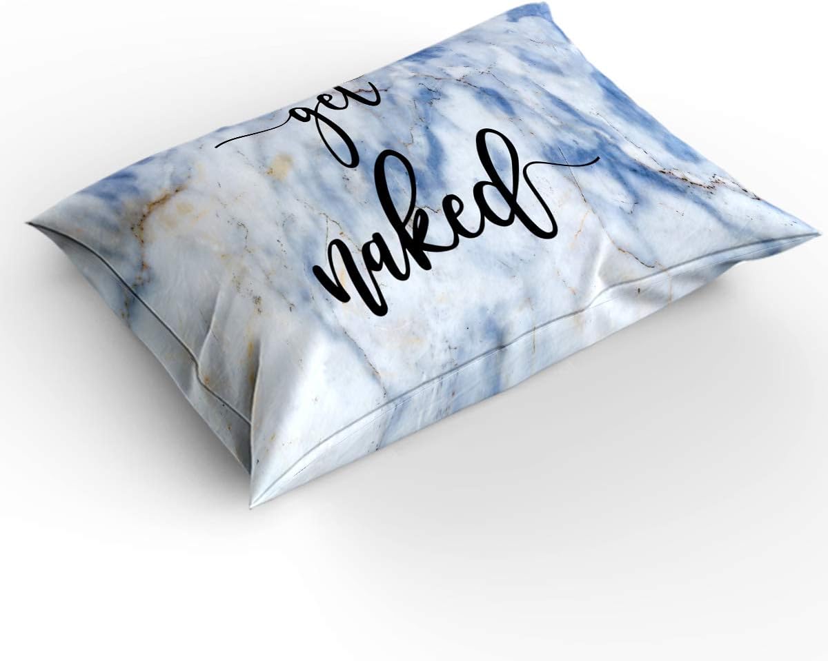 Lowest Price Crystal Emotion 3Pieces Bedding Sets Queen Get Naked Marble Home Comforter Blue White Bedspread Bed Sheet for Adult Kids,Flat Sheet,Pillow Shams Set