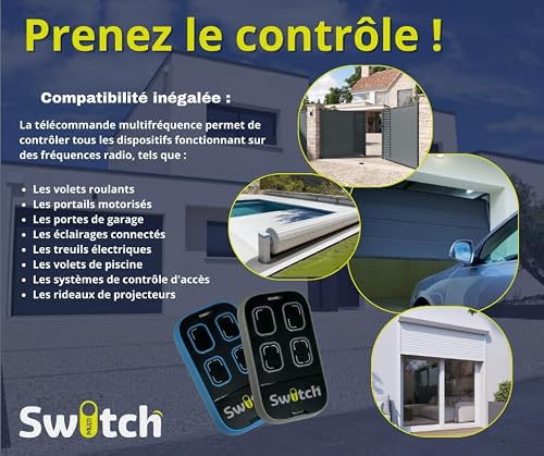 Bip Portail | Programmation Universelle 280 MHz, 433.92 MHz et 868 MHz, pour Portail, Garage, Vérifiez la Compatibilité de Votre Marque et Modèle dans Les Images. – vue 6