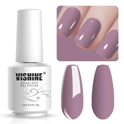 Miniatura 152 de Vishine Esmalte de uñas de gel blanco transparente lechoso de 0.5 fl oz, esmalte de gel UV LED, color nude lechoso para el hogar, manicura, barniz