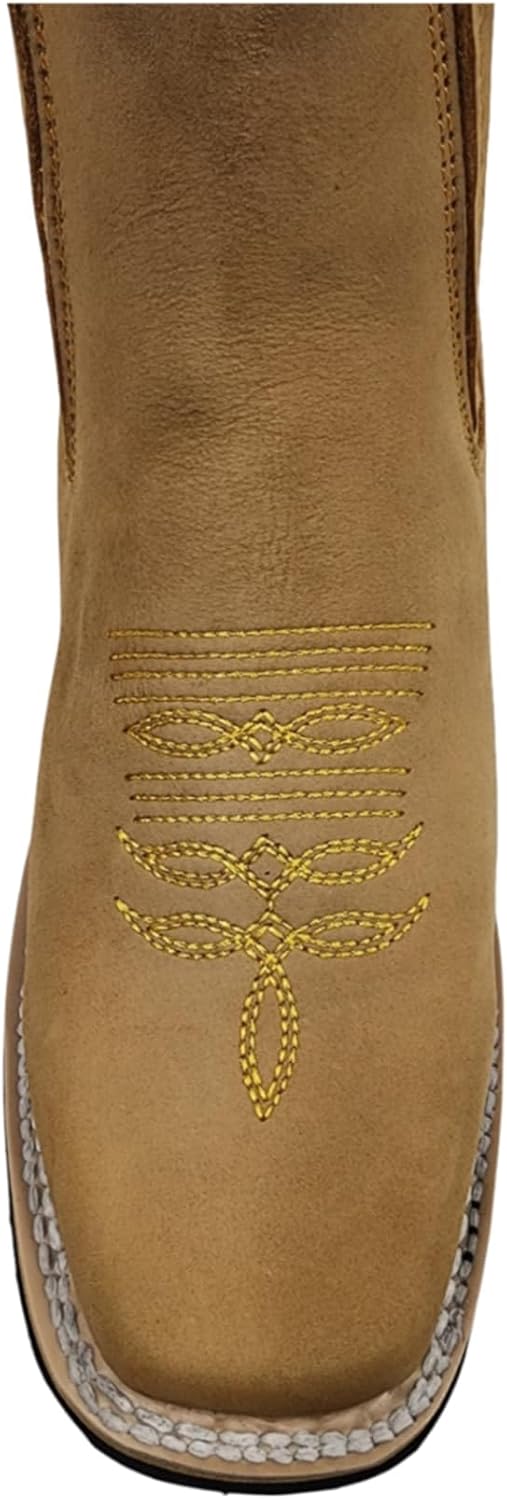 Dona Michi Men Genuine Leather Square Toe Short Ankle Boots Handcrafted - Image 4