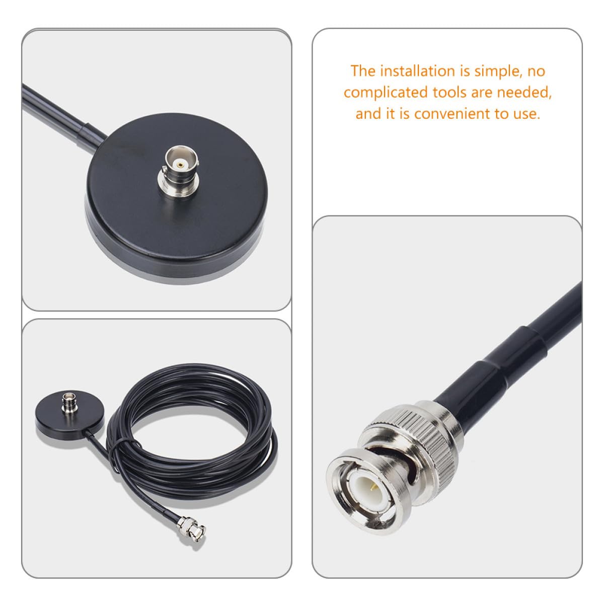 Base Soporte de 5 con Coche M Cable para Magnética de Antena