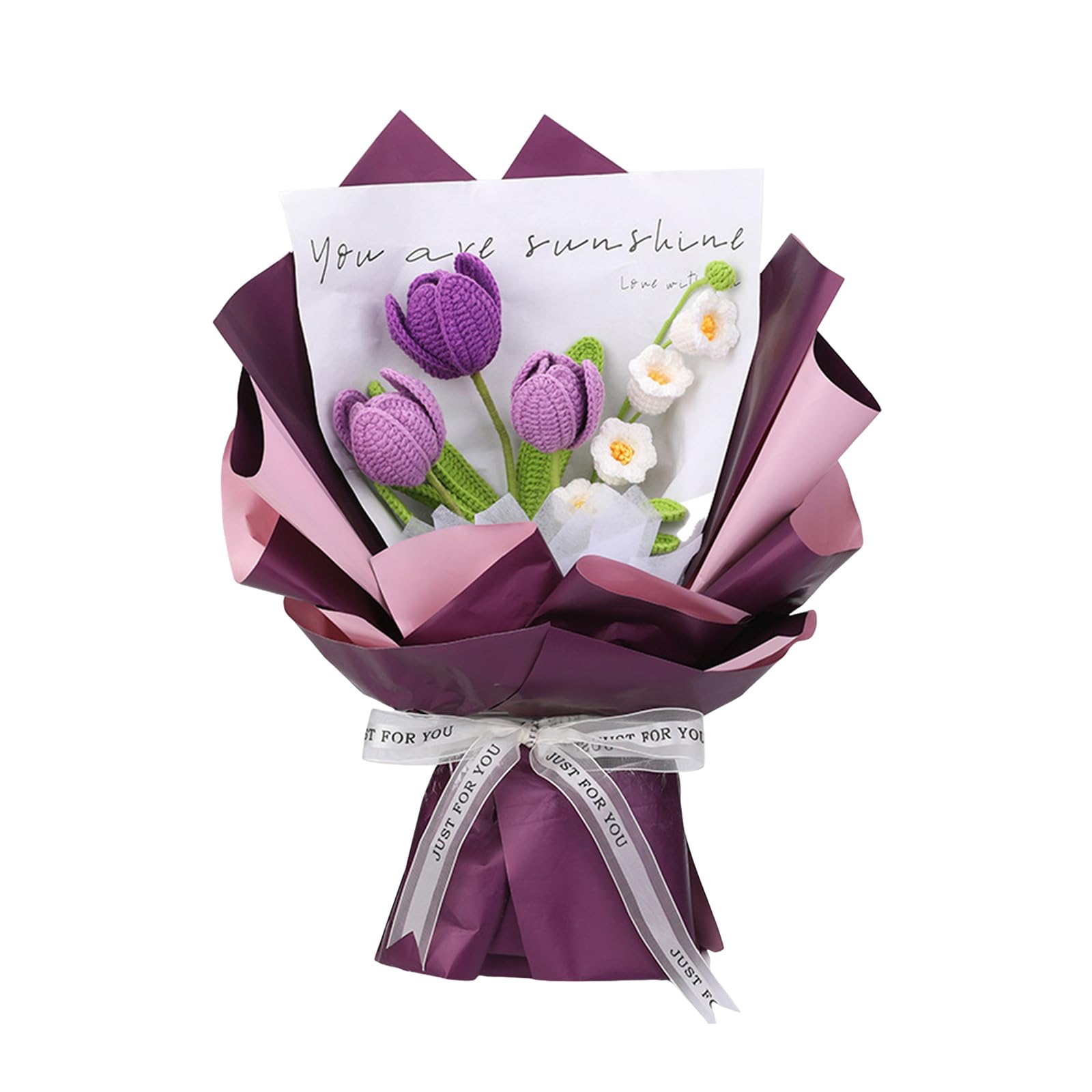 Kalttoy Bouquet Set with Crochet Hook Yarn Needle Step-by-Step Instruction and Knitting Accessories for Beginner Wedding Bouquet