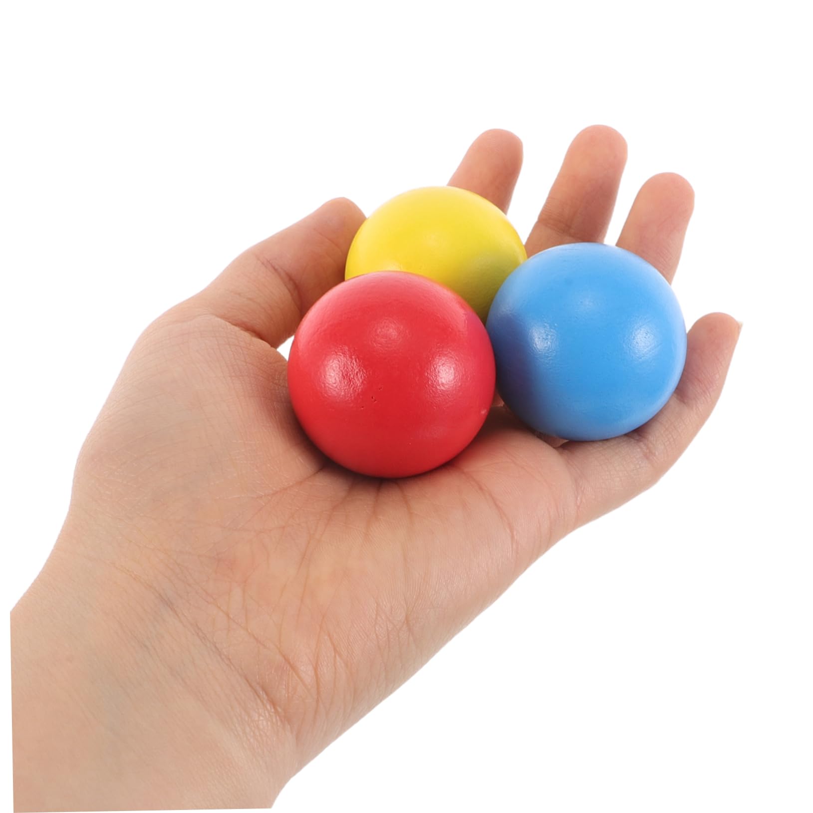 DECHOUS Lot De 3 Boules De Croquet en Bois Coloré pour Enfants Jeu De Pelouse Extérieur