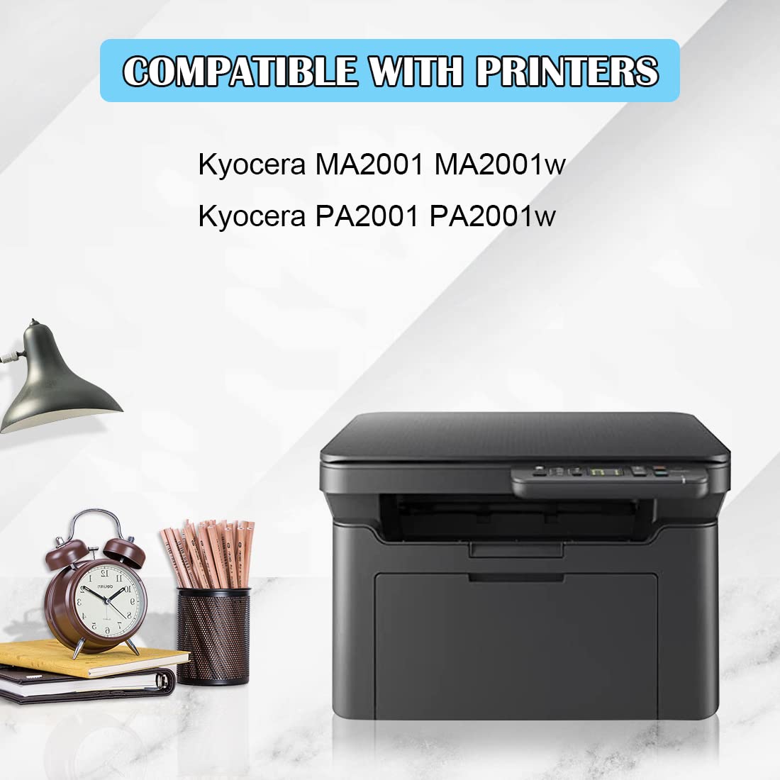 ASEKER Cartuccia Toner TK-1248 TK1248 1T02Y80NL0 Compatibile TK 1248 Nero per Kyocera MA2001 MA2001w PA2001 PA2001w Stampanti 1500 Pagine