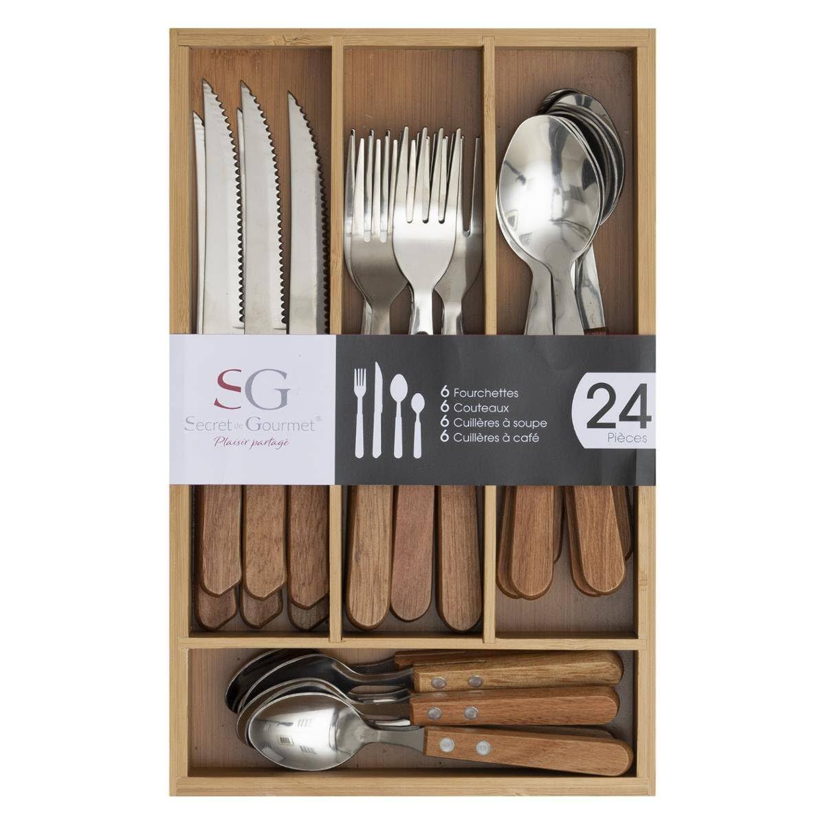 Secret de Gourmet - Menagere inox 24 "+ rc cadence
