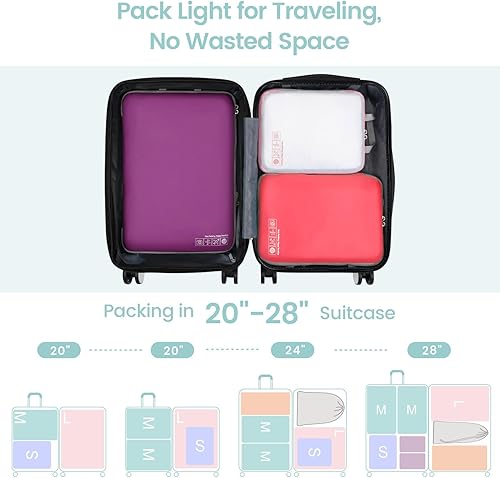 Miniatura 4 de Cambond Compression Packing Cubes for Travel - Expandable Mesh Luggage Organizers Compression Packing Cubes for Carry on Suitcases Travel Essentials