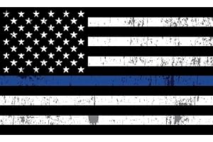 Rogue River Tactical Thin Blue Line American Flag Decal