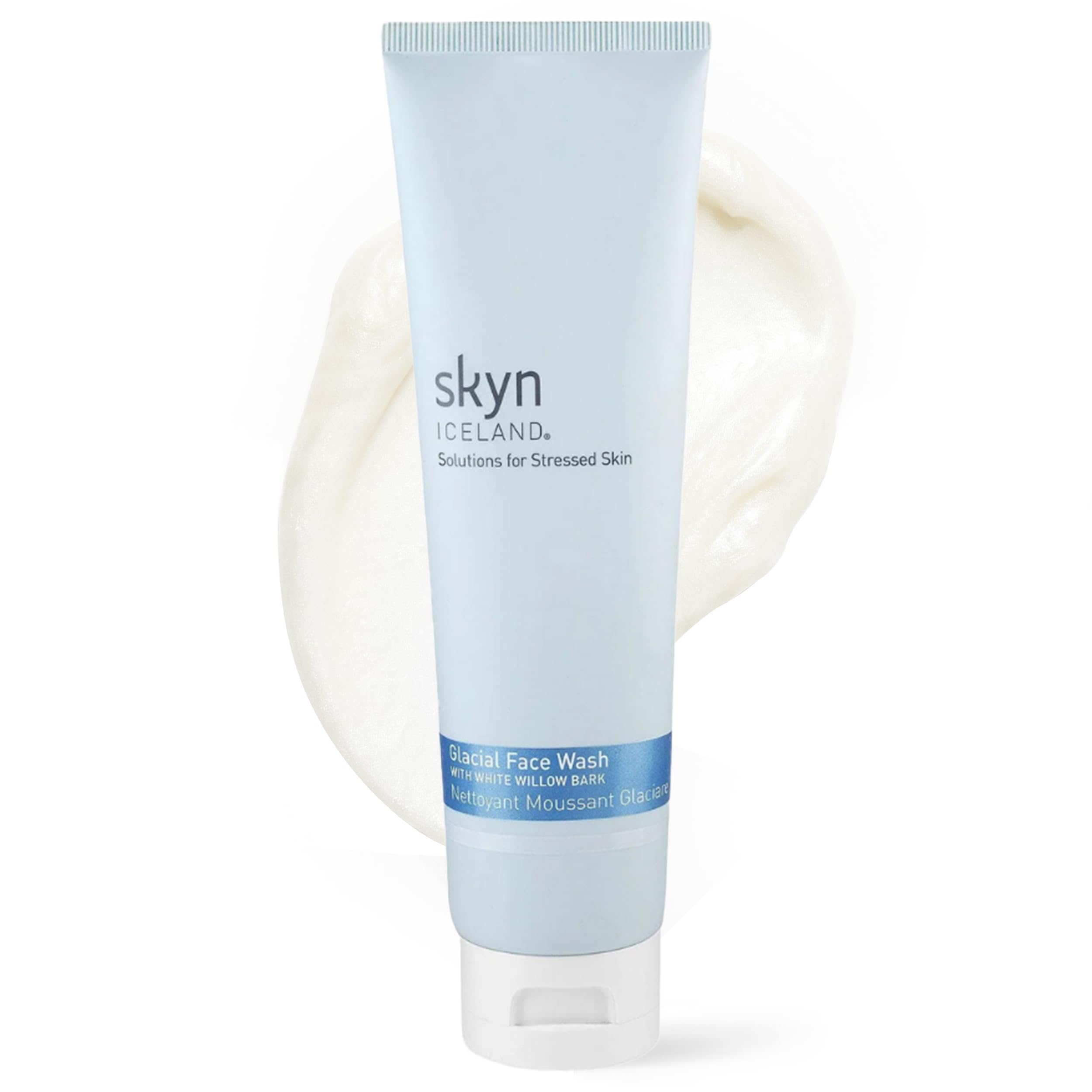 skyn ICELAND Glacial Face Wash: Creamy Foaming Cleanser to Refresh, Soothe & Purify Stressed Skin, 150ml / 5 oz