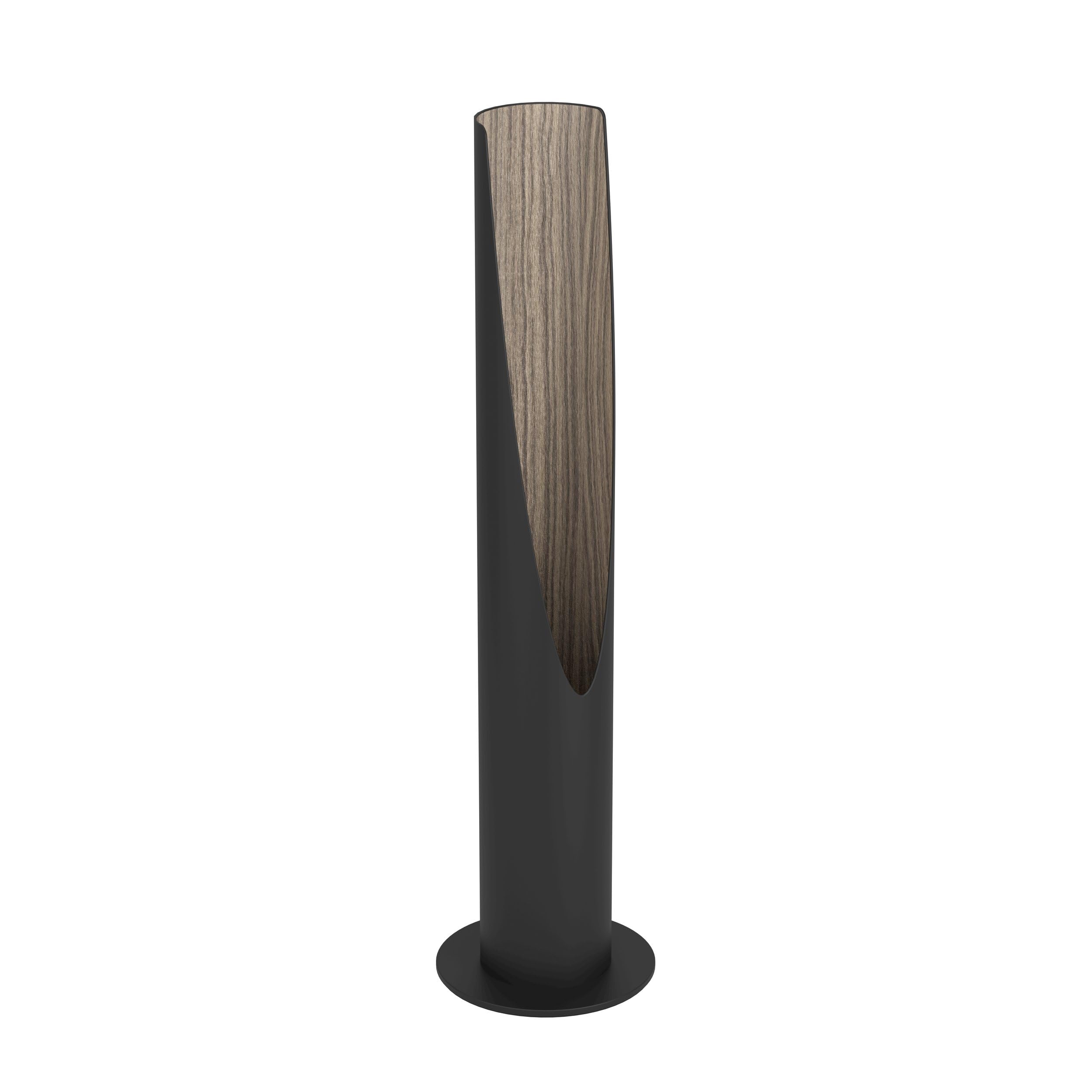 Eglo Table Lamp Barbotto, Bedside Lamp With Indirect Living Room Ing Made Of Metal And Wood In Oak, Incl. Gu10 Bulb, 40 Cm, Fsc Light/Black