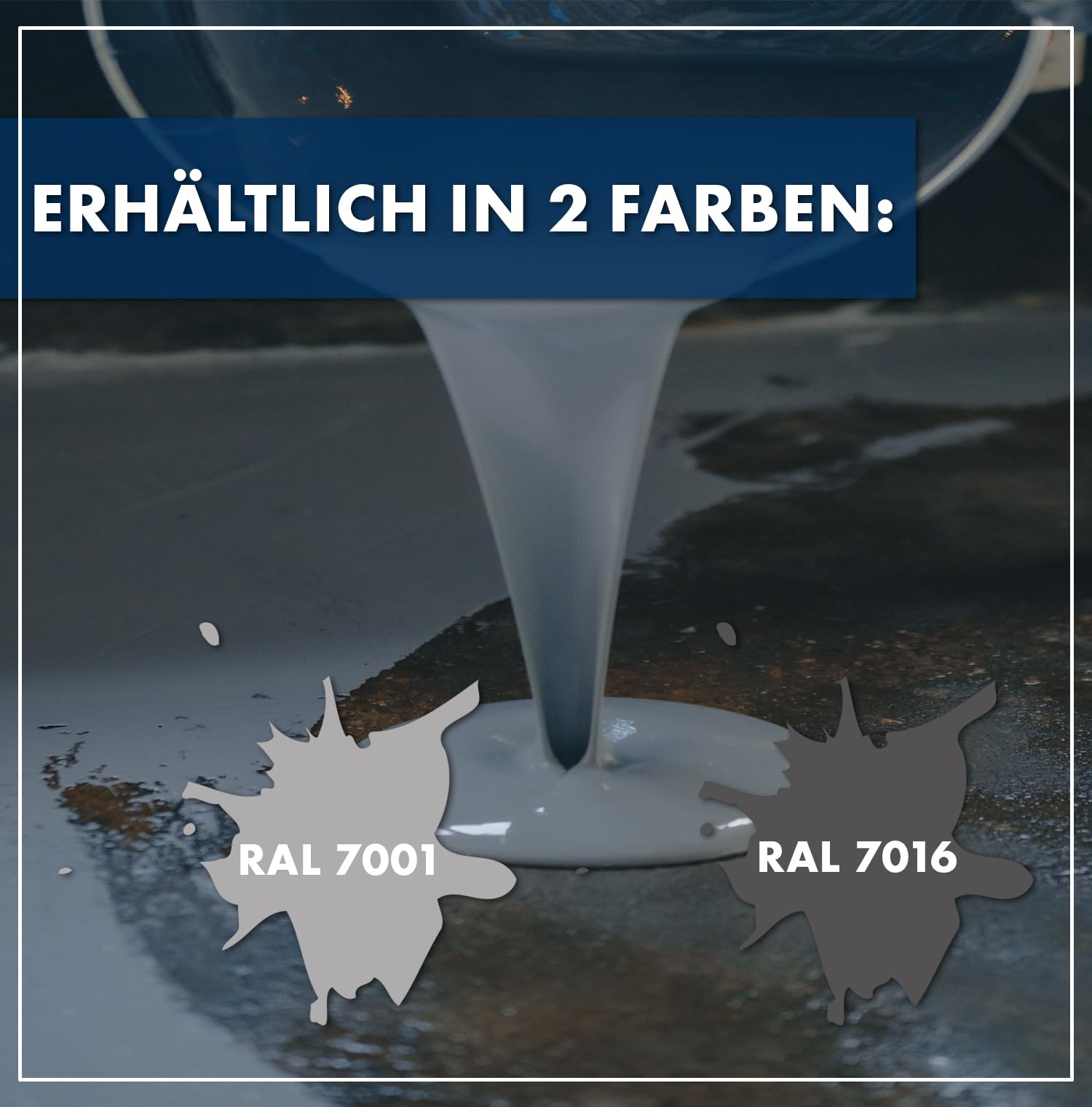 Wilckens Professional Flüssigkunststoff in 2,5L und 5L Farbtöne: RAL 7001/7016 Bodenbeschichtung (RAL 7016 5L)