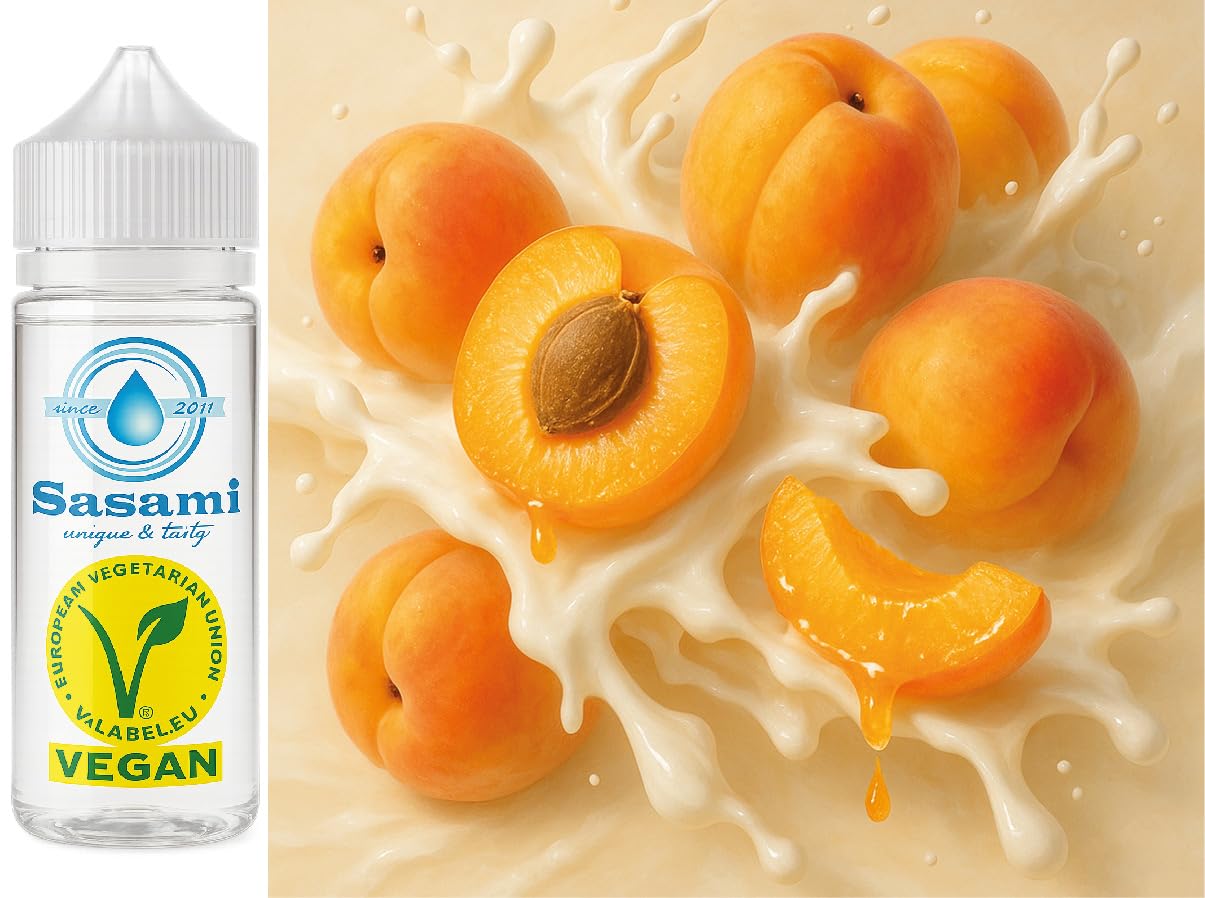 Aroma albaricoque crema Sasami 100ml concentrado vegano para e-líquido 8