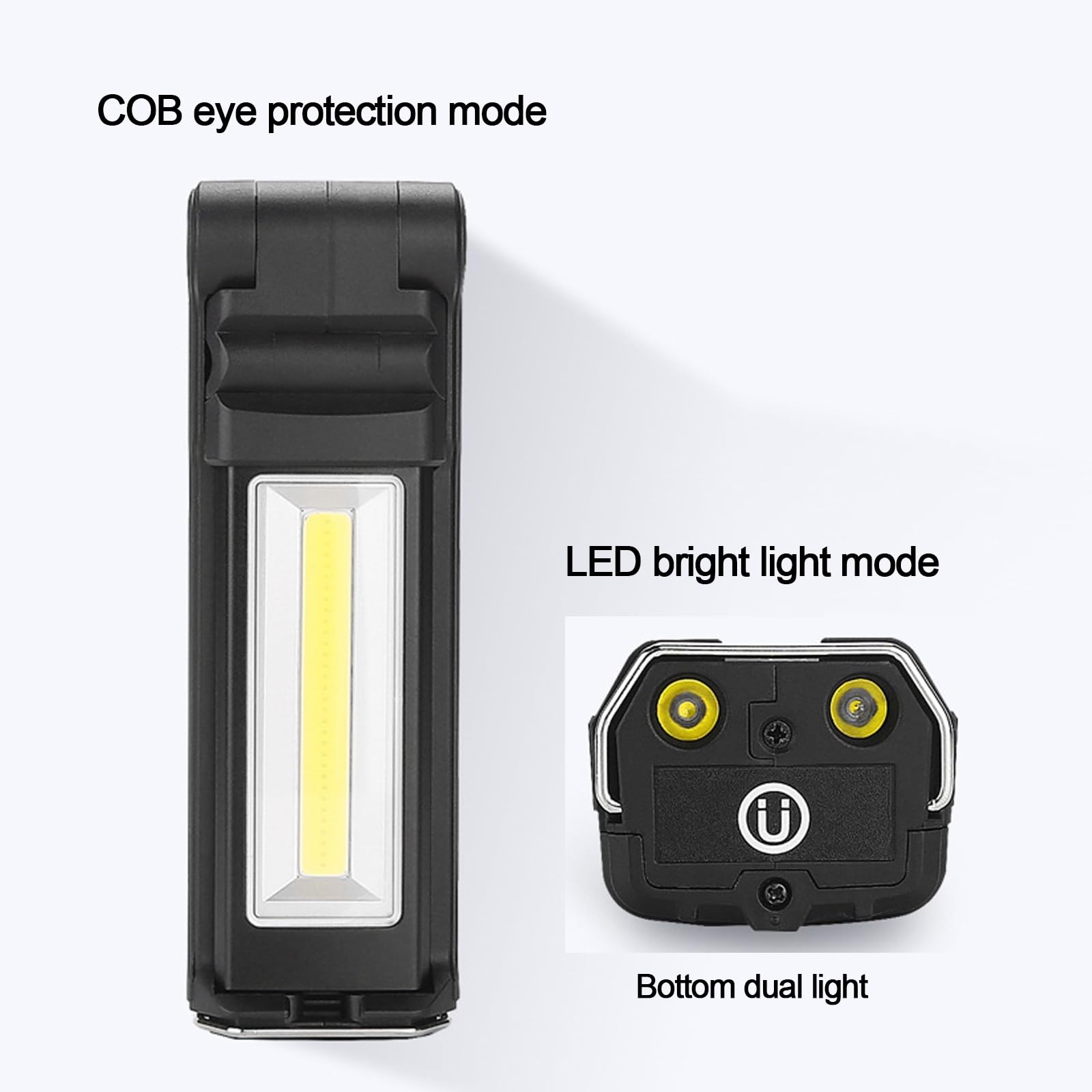 Luz de Trabajo LED Inalámbrica Foco de Camping Regulable Puerto de Carga USB 270° Rotación Magnética Luz Mecánica para Reparación de Coches, Senderismo Pesca Iluminación al Aire Libre