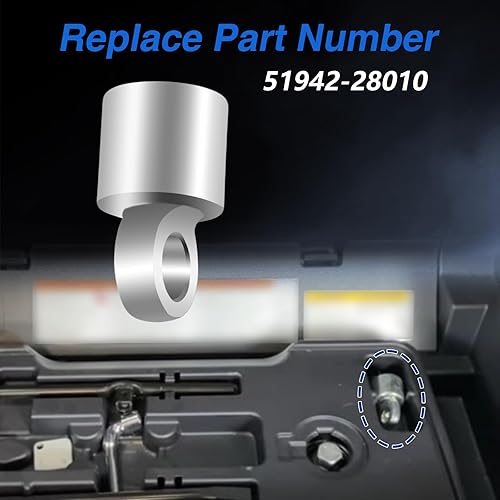 Miniatura 5 de Mango de rueda de repuesto de acero inoxidable Herramienta de enchufe de neumático de repuesto CNC Compatible con Toyota Lexus Highlander Sienna