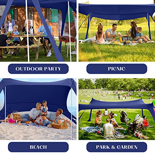 Image of Pop Up Canopy Tent, Outdoor Gazebo Shade Easy Up Vendor Tent Blue Sky