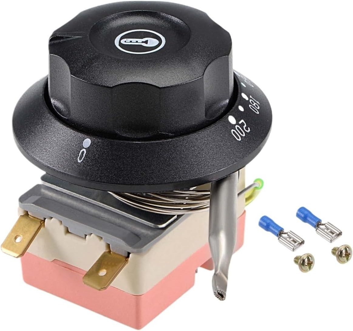 1pc NC 250V 16A Thermostat 30-110C 60-200C 50-250C 50-300C Knob Liquid Rising Temperature Control Thermostat for Electric Oven(30-110C 0.7m)