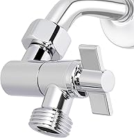 NearMoon Adjustable Shower Arm Extension Adapter - 360° Rotating SUS304 Stainless Steel Connector for Handheld & Fixed Shower Heads (Chrome)