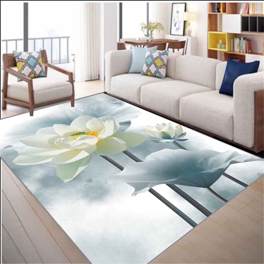 Grand tapis de salon 200X260CM de haute qualité décoration fleur