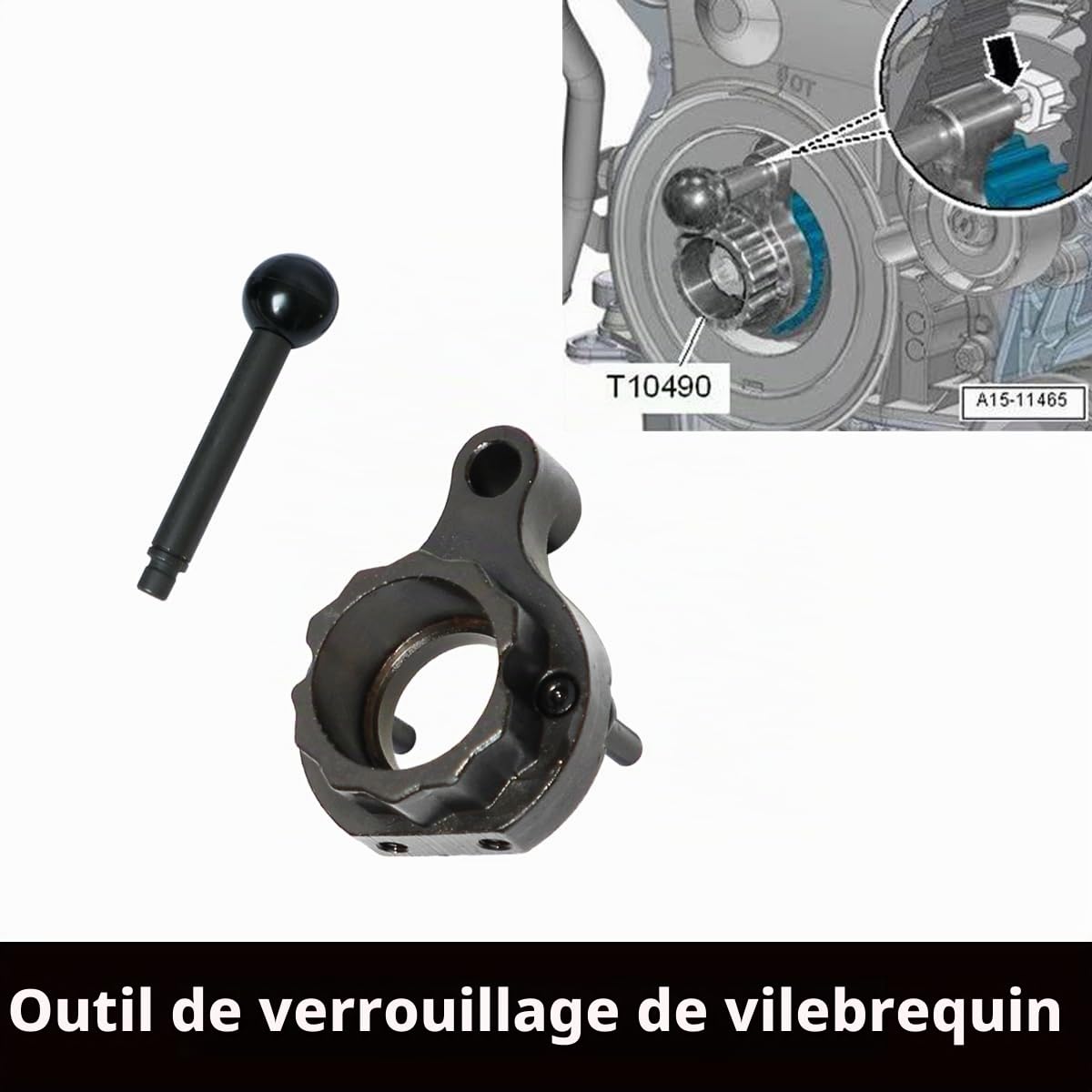 DPTOOL Outil de réglage du moteur, kit courroie de distribution d'arbre à cames compatible avec VW VAG Audi SEAT Skoda 1.6 2.0 TDI Common Rail Diesel Remplacement T10265 T10060A T10051 T10490 T10264