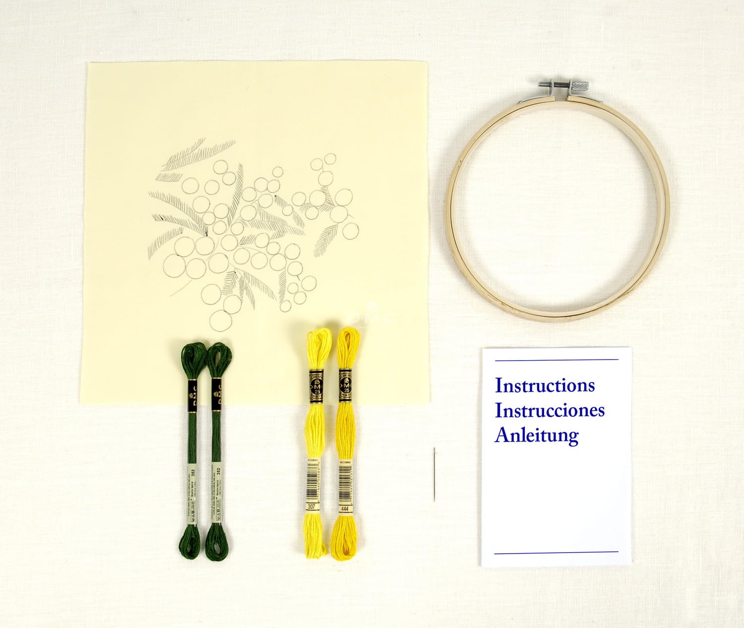 DMC Mimosas (14.5cm) Cross Stitch Embroidery Kit - 1 Set, Multicolor - Image 2