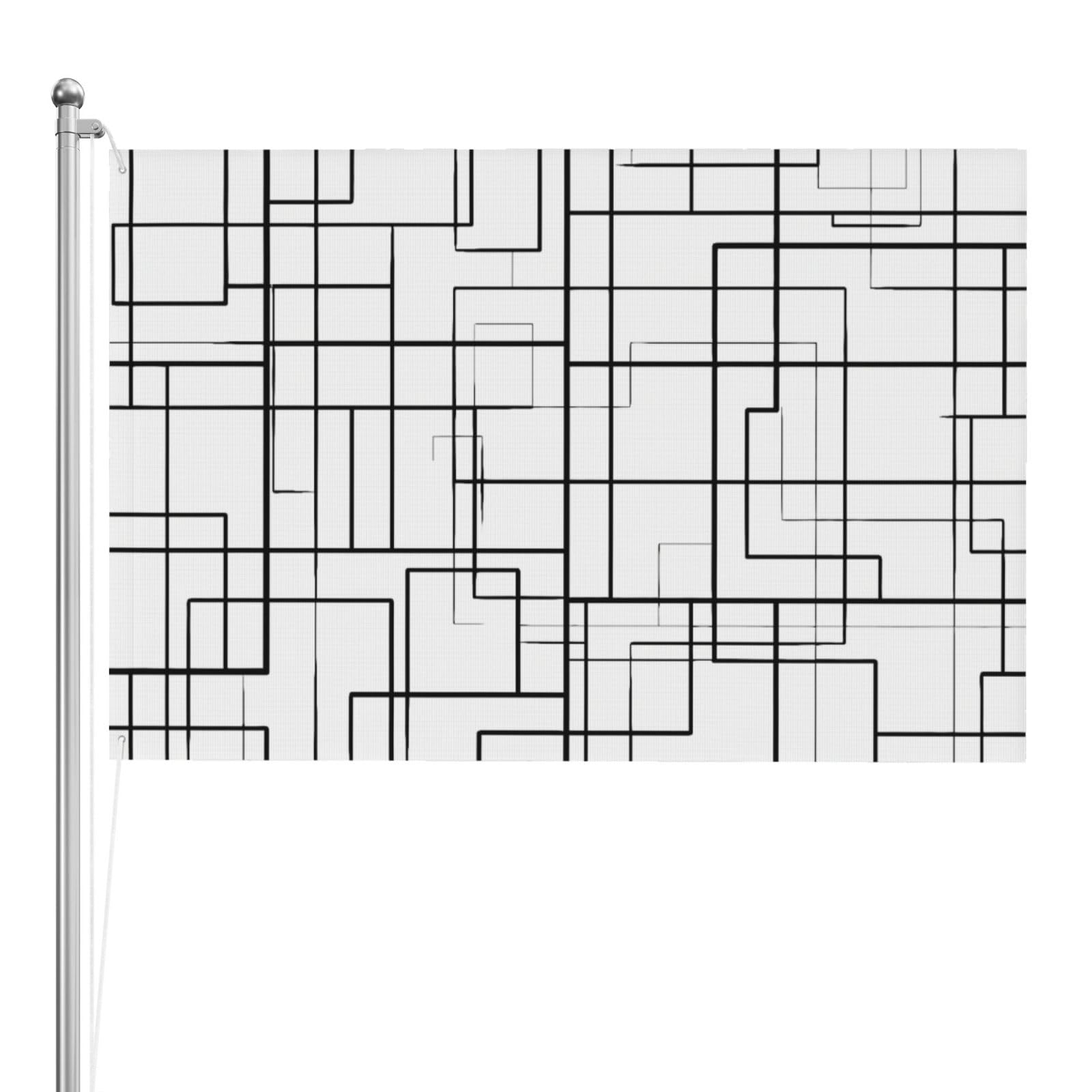 Drapeau extérieur carré pour jardin moderne et terrasse chaleureuse 1,2x1,8m