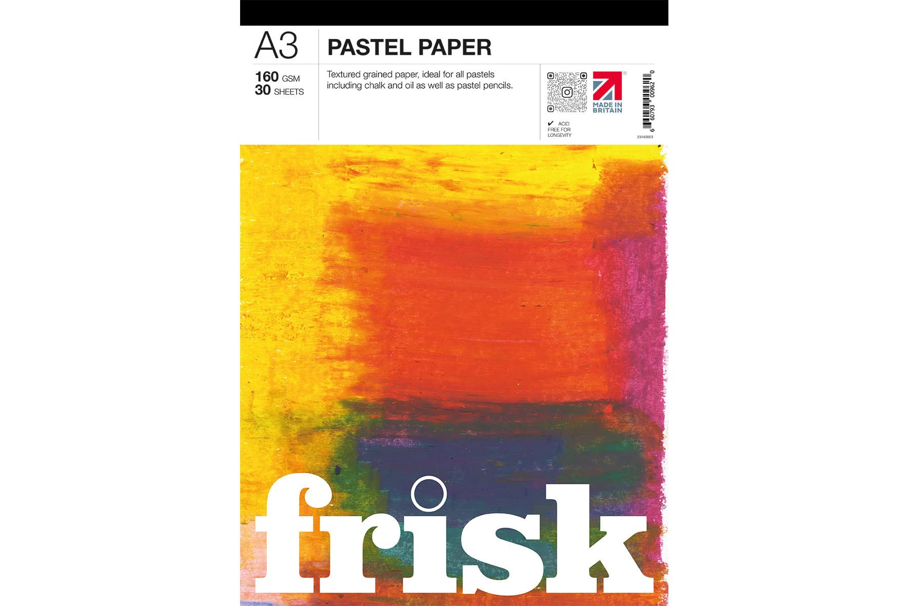 Frisk White Pastel Pad 160Gsm 30Sheets A3,