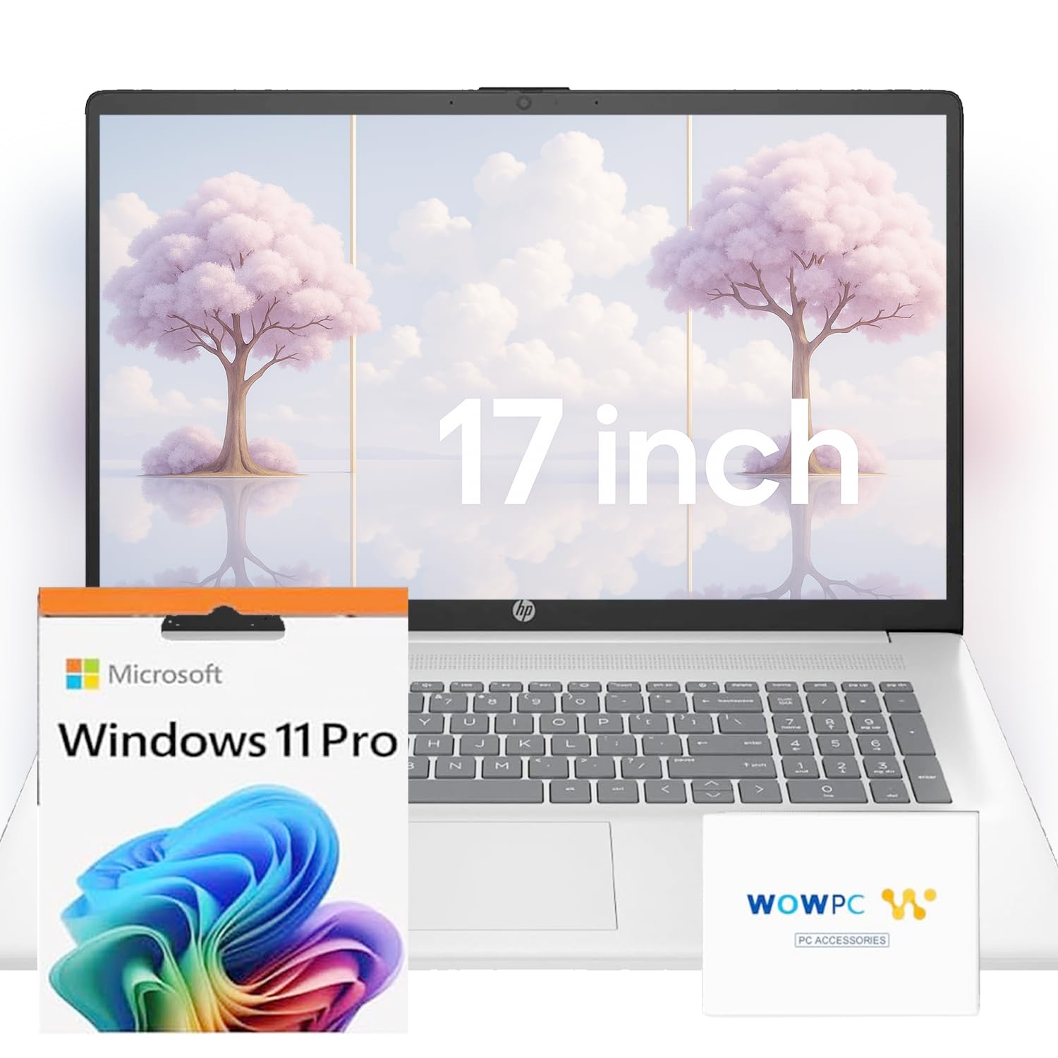HP 2025 New 17 inch Laptop Computer • 16GB RAM • 1TB SSD • Back to School Limited Edition with Microsoft Office • Intel 13th 8-Cores i3 CPU • 10-Key Number Pad • WOWPC Recovery USB • Window 11 Pro
