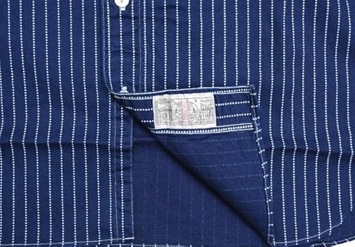 AUBERGEセルジュシャツ Begin別注 インディゴストライプ ウォバッシュ AUBERGEセルジュシャツ Begin別注 インディゴストライプ