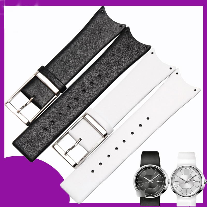Bracelet montre cuir de veau véritable CK KOV231 souple et résistant blanc