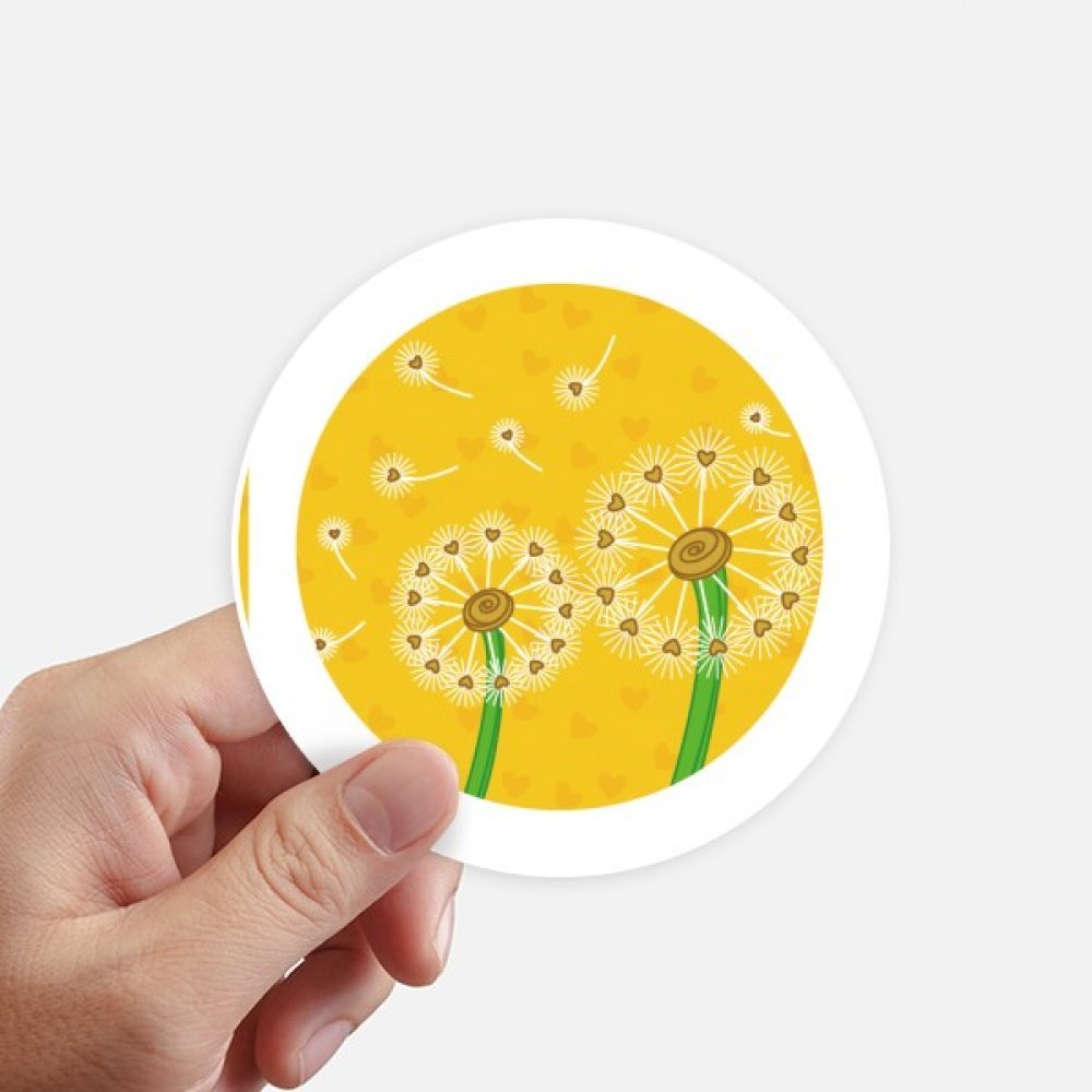 Stickers autocollants fleurs pissenlit jaune 10cm pour déco moto et pc 8pcs