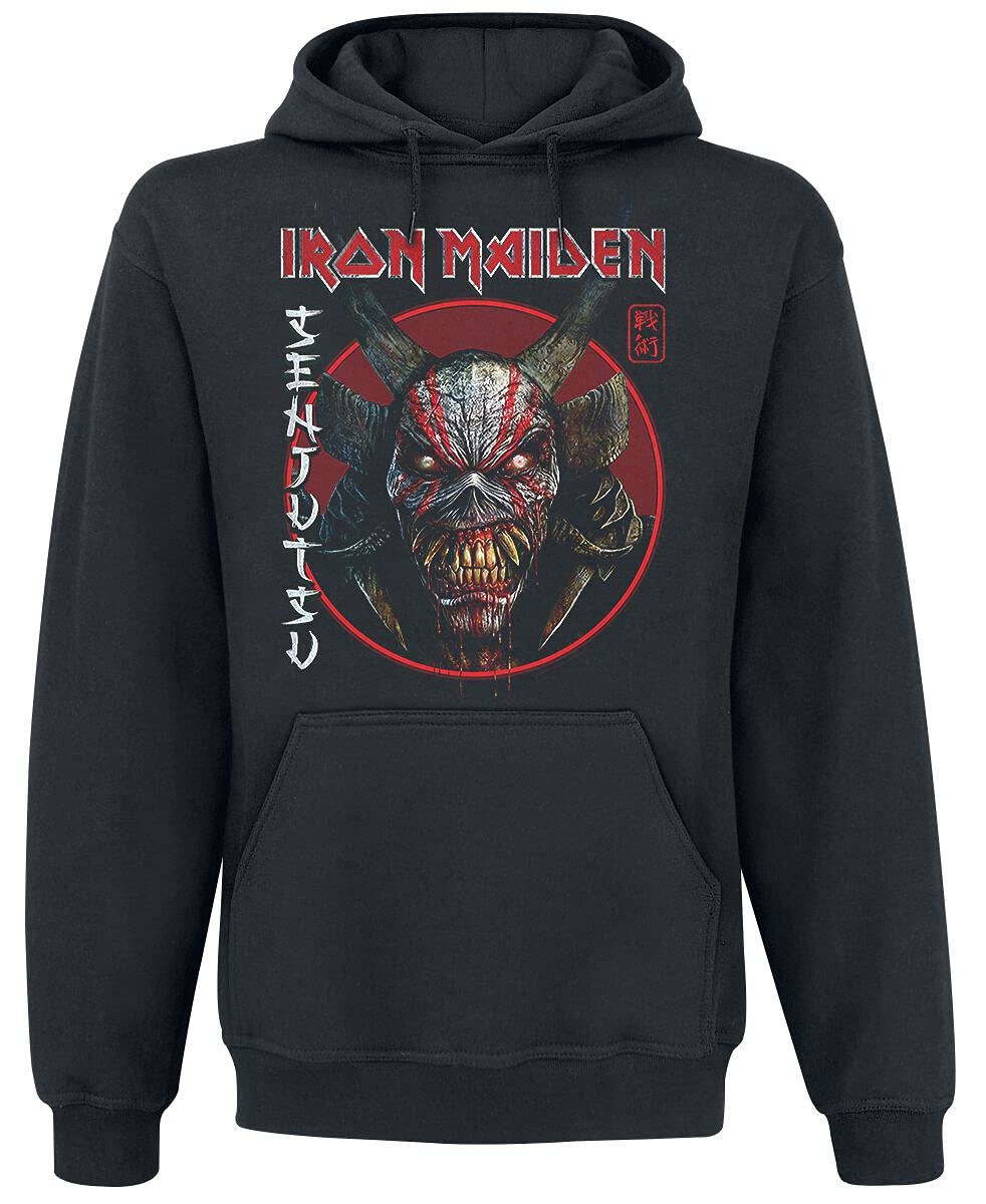 Iron Maiden Senjutsu Eddie Face Circle Männer Kapuzenpullover schwarz
