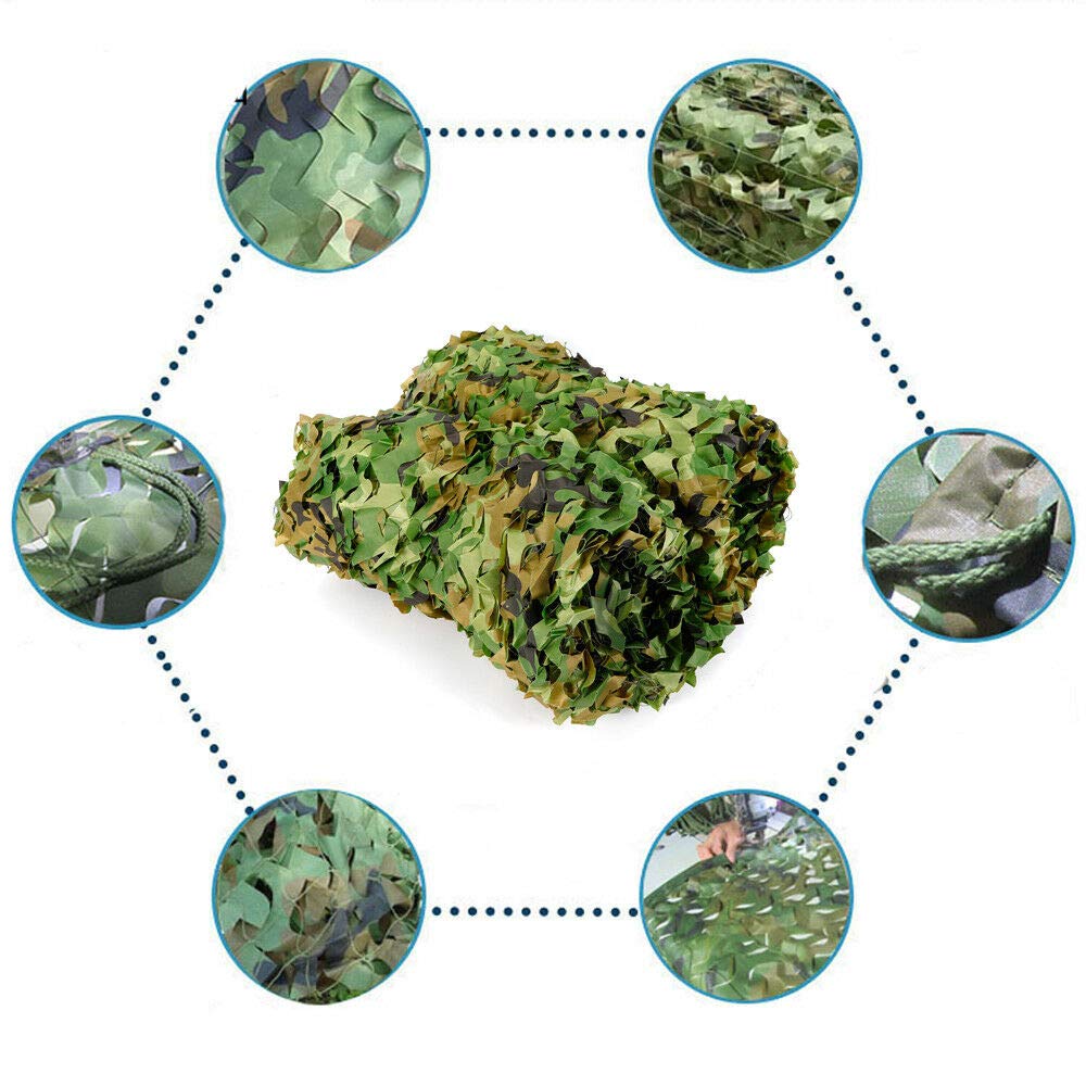 Kaibrite Camouflage Jagd Tarnnetz Grün Jagd Camouflage Netz Army Military Net Tarnung Net 8X 8m für Dekoration Sonnenschutz Jagd Camping Outdoor Militär