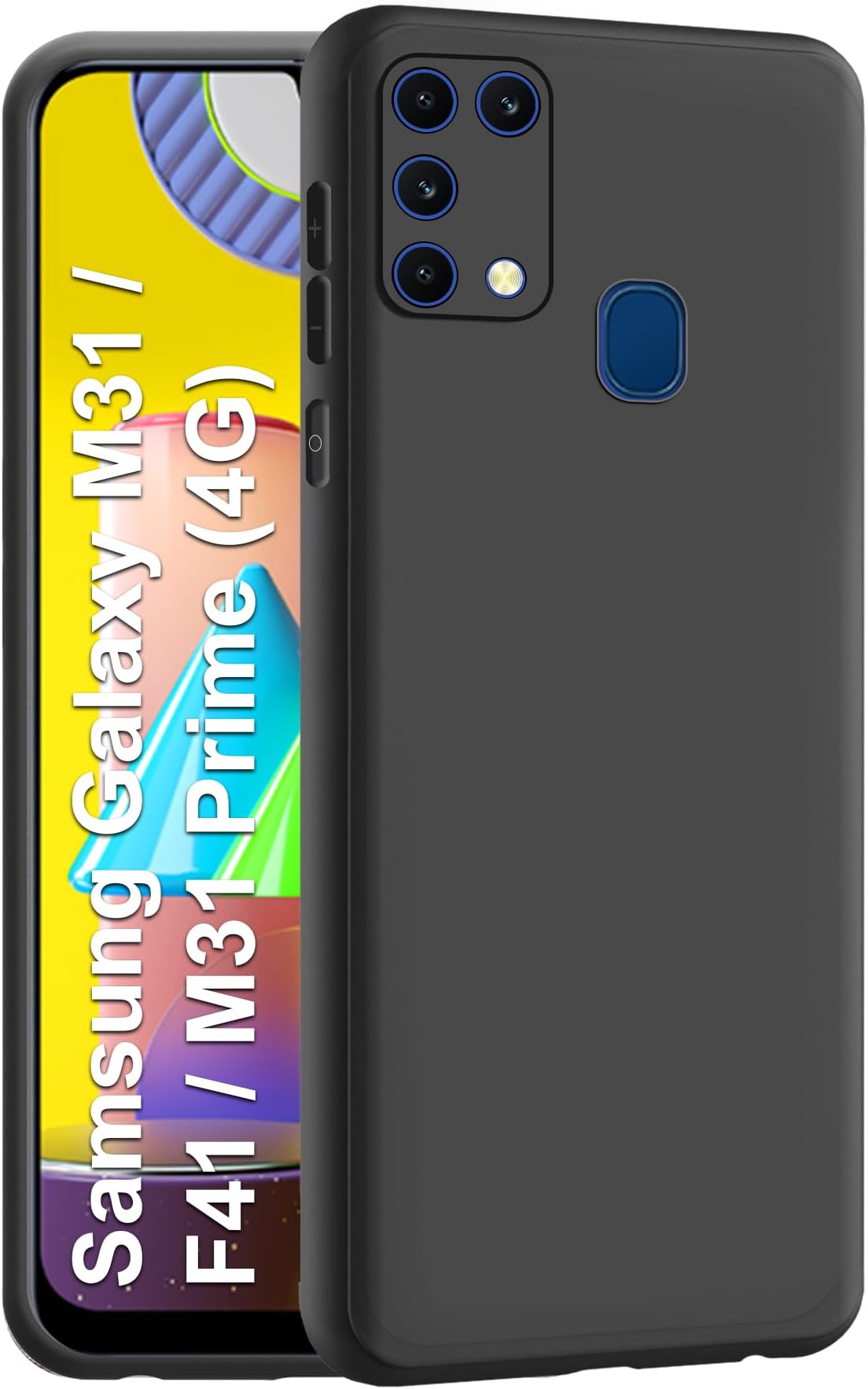 CEDO Samsung Galaxy M31 Case Cover Back Soft Slim Flexible Shock Absorbent Protective for Matte Black by Nice.Store.UAE