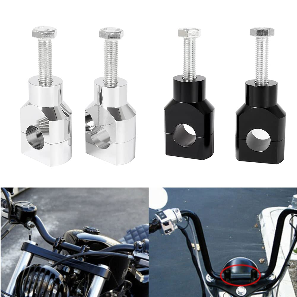 Riser zacisk Uchwyt Motocyklowy Do Montażu Na Kierownicy Wsporniki Kierownicy Zacisk 22mm 25mm Uniwersalny Riser zacisk Adapter(22MM Black)