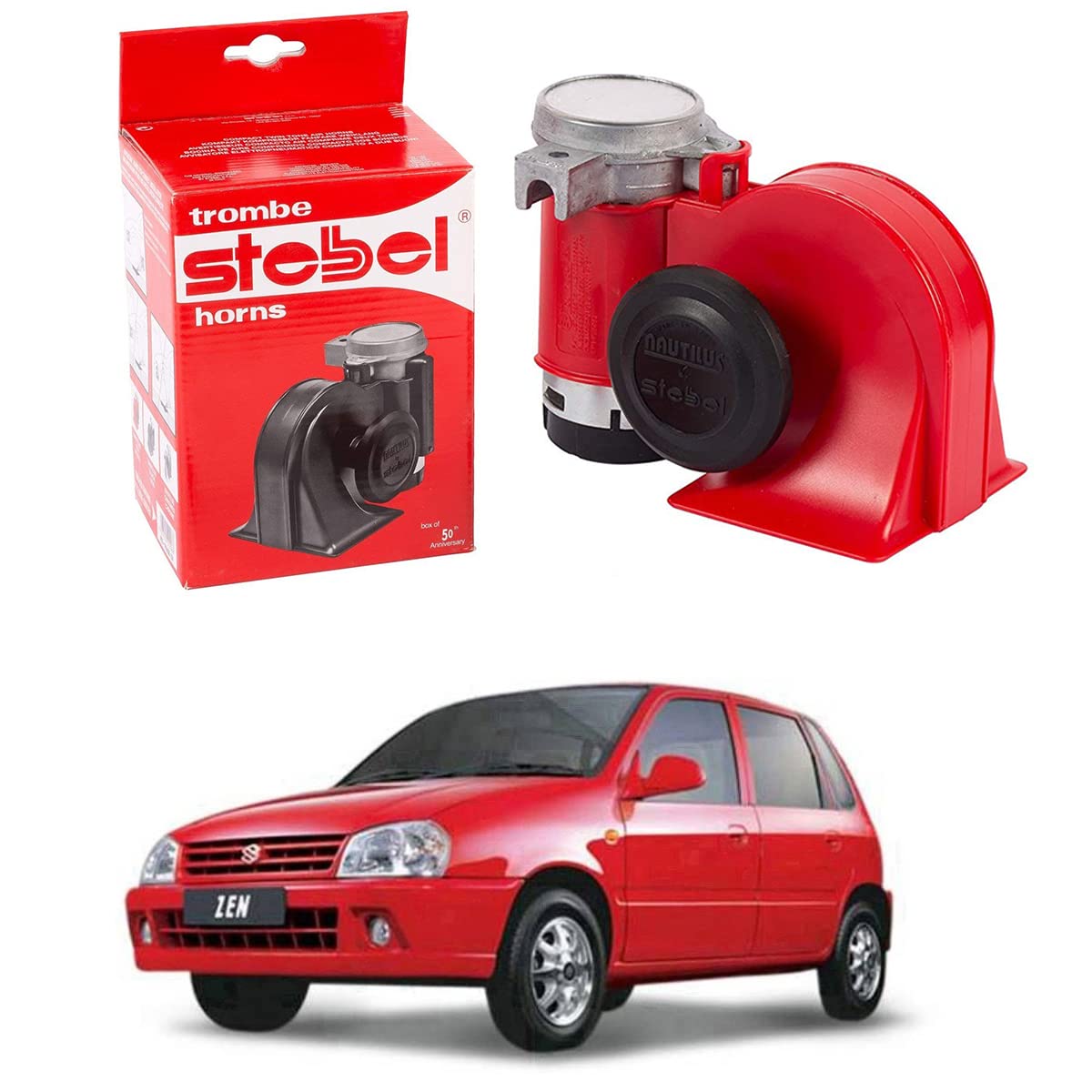 Oshotto Stebel Nautilus Pressure Twin Air Horn Compatible with Maruti