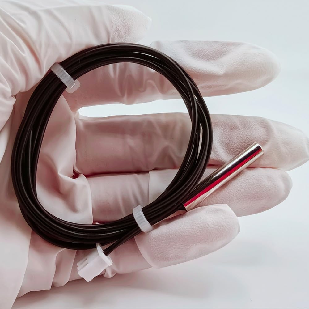 NTC 10K 3950 Thermistor 1M 4 Stück Temperatursensorsonde Thermistor Thermistor 10K Temperatursensor Sonde Edelstahl 3950 NTC 10K für Wasserspender/Kühlschränke