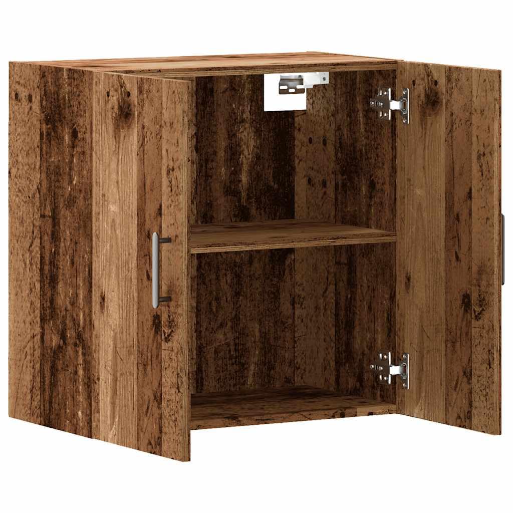 vidaXL Armario Pared Madera ingeniería Envejecida 60x31x60 cm, Armario montado en la Pared, Armario de Almacenamiento, Armario de Pared Colgante