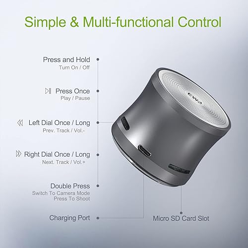 Miniatura 3 de EWA Altavoz Bluetooth A109mini con radiador de graves, graves impactantes mejorados, altavoz portátil fuerte, altavoz inalámbrico de viaje perfecto