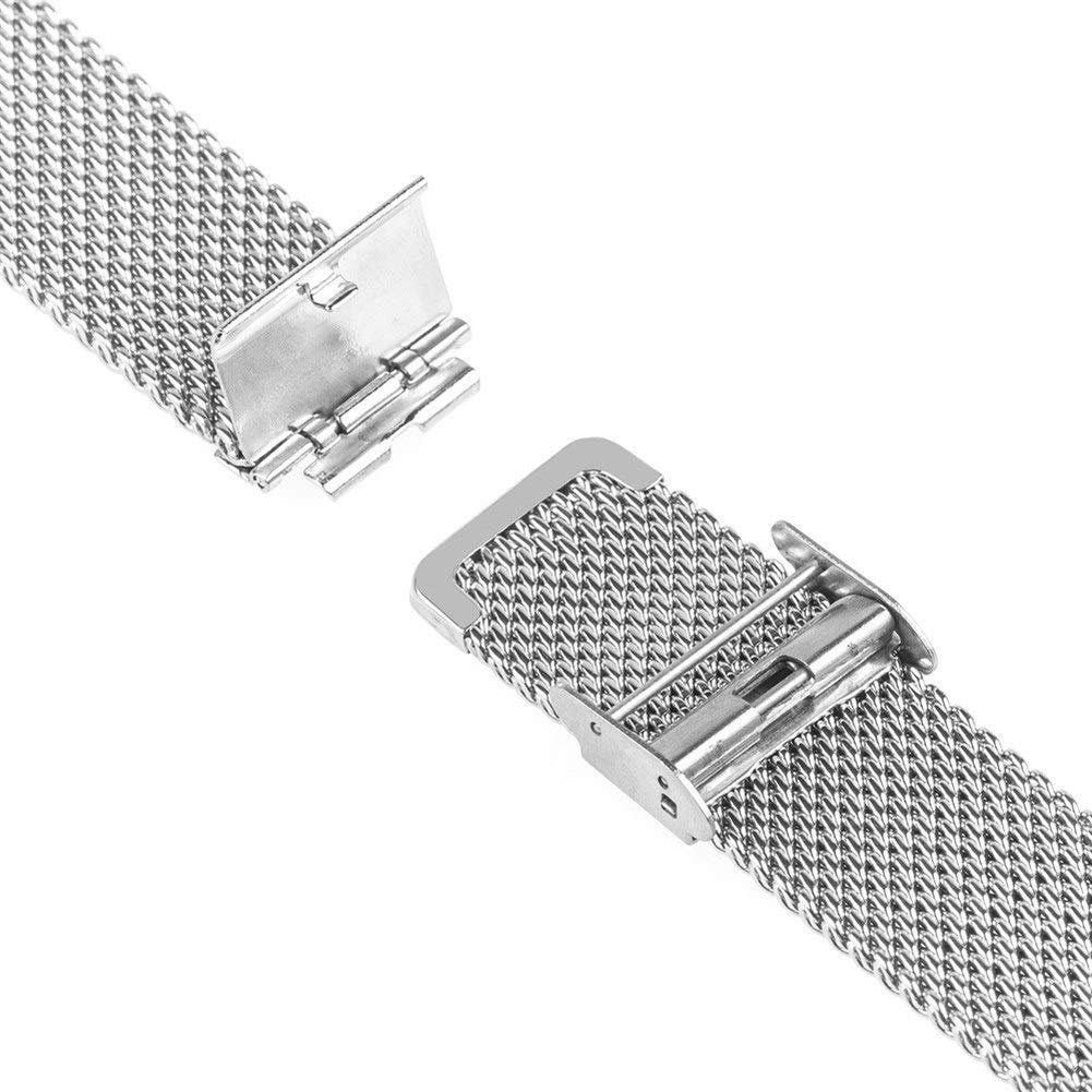 Sangle de Montre 16 mm 18 mm 20 mm 22 mm Universal Watch Band Flease Band Mesh en Acier Inoxydable Bracelet Bracelet Black