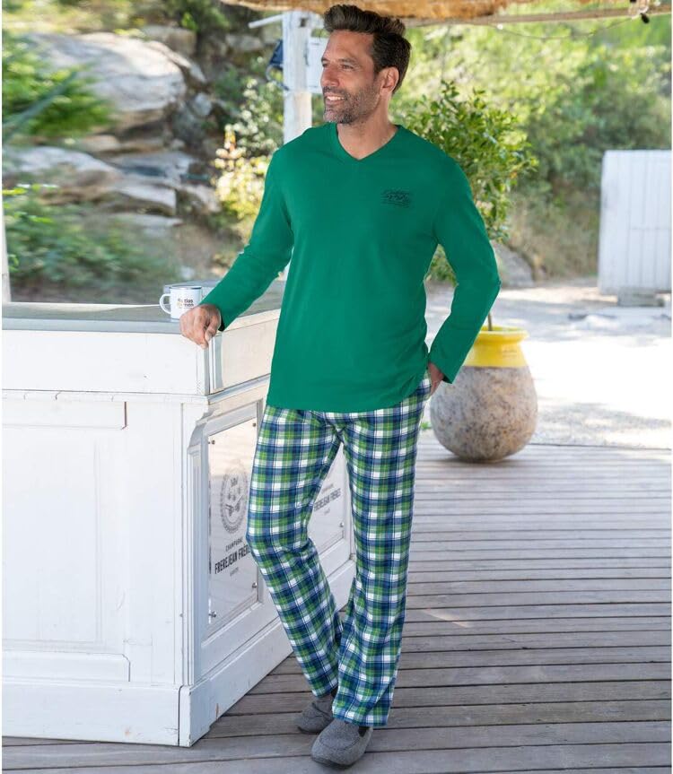 Pyjama col V coupe ample ATLAS FOR MEN tailles M-5XL
