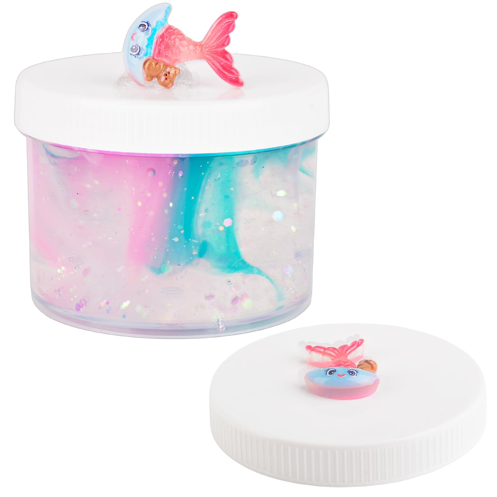 Mermaid Clear Slime, Non Sticky,Stress Relief,Scented and Stretchy Clay Sludge Toy,Birthday Gifts for Kids 4-12,DIY Slime Party Favor,Mermaid Toys.(7oz 200ML)