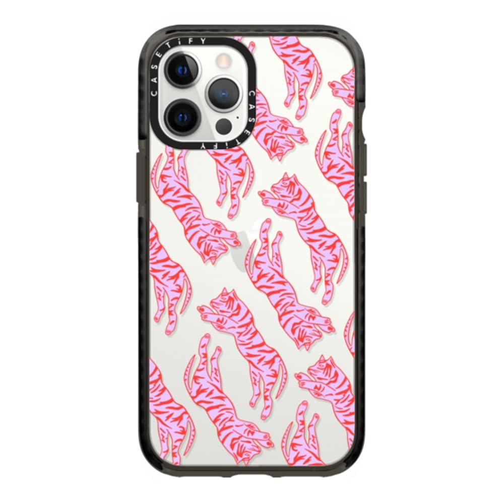 CASETiFYImpact Case for iPhone 12 Pro Max - Tigers by Grace Owen - Clear Black