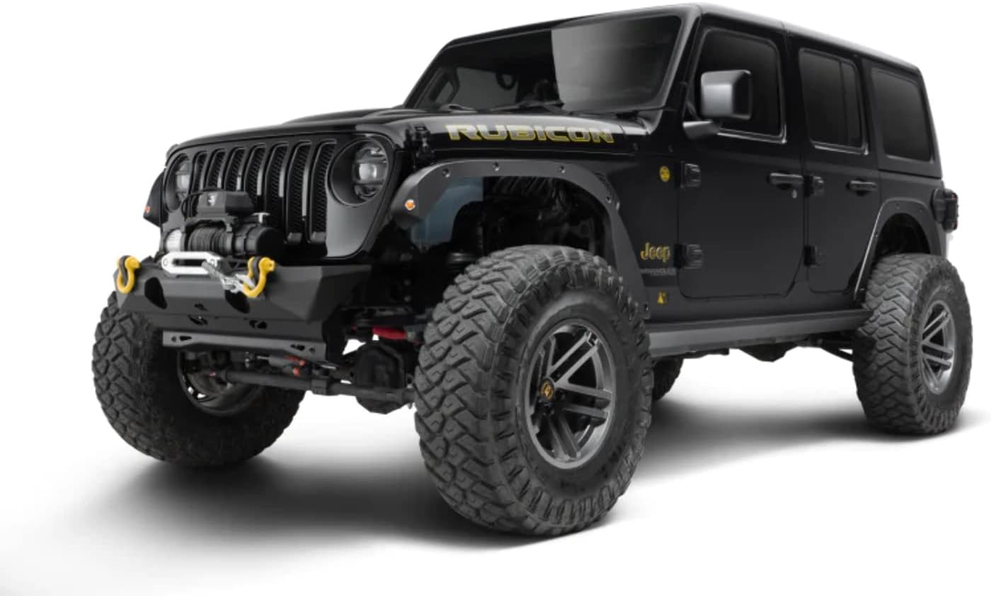 Bushwacker Trail Armor Fender Flare Delete Kit - Front & Rear | 4-Piece Set, Black, Textured Finish | 14096 | Fits 2018-2023 Jeep Wrangler JL/JLU