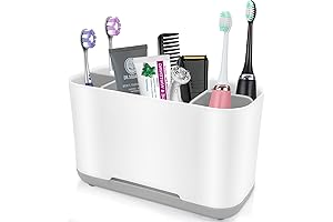 Multifunctional 4 Toothbrush Holder Organizer