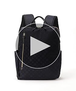 【美品】ラシット　ナイロンリュック　ネイビー　モノグラム　クラウズウォーカー M 美品】ラシット ナイロンリュック ネイビー モノグラム クラウズ
