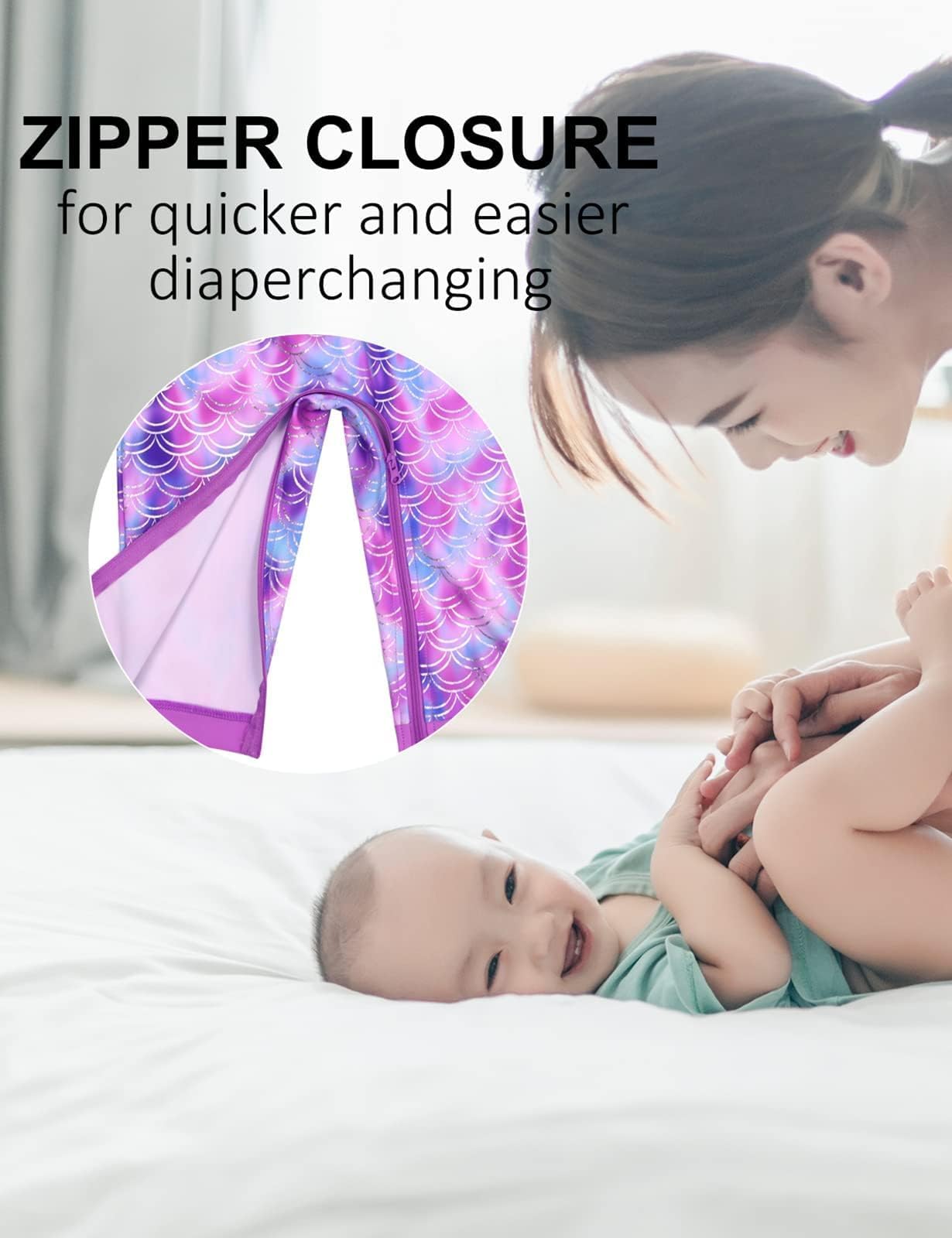 weVSwe Traje de baño de Manga Larga para bebé y niña, protección UV UPF 50+, con Gorro para el Sol para niños pequeños, 0-3 años