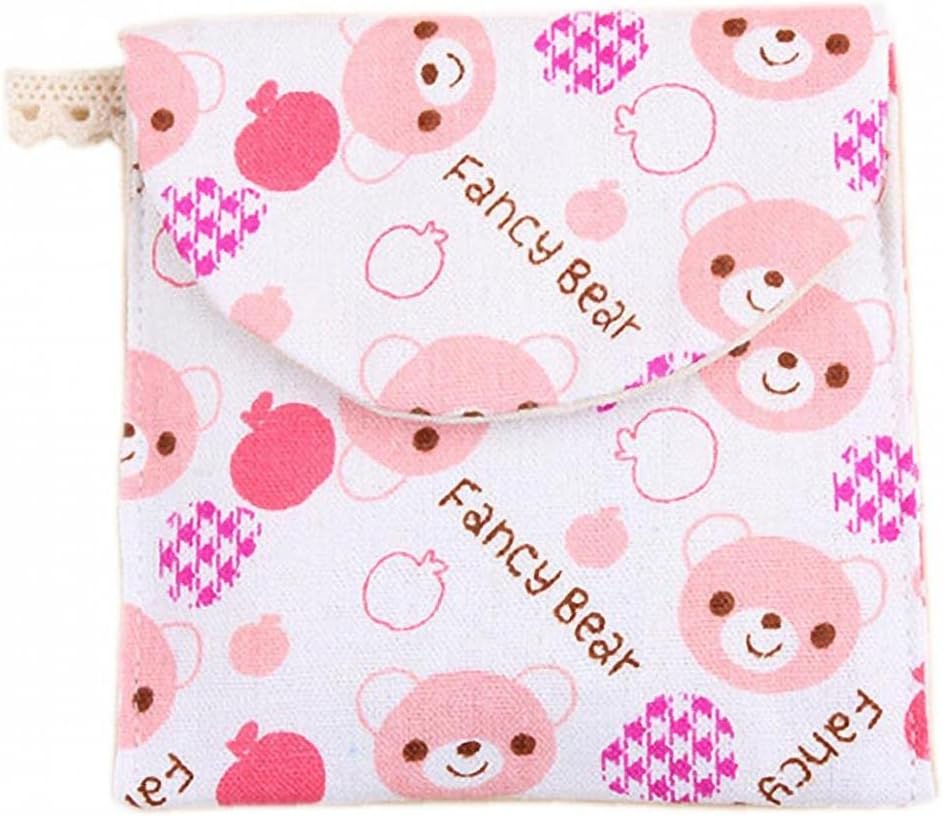 かわいい クマ 女性 生理用ナプキン収納袋 サニタリーナプキン収納バッグ 小物入れケース 大