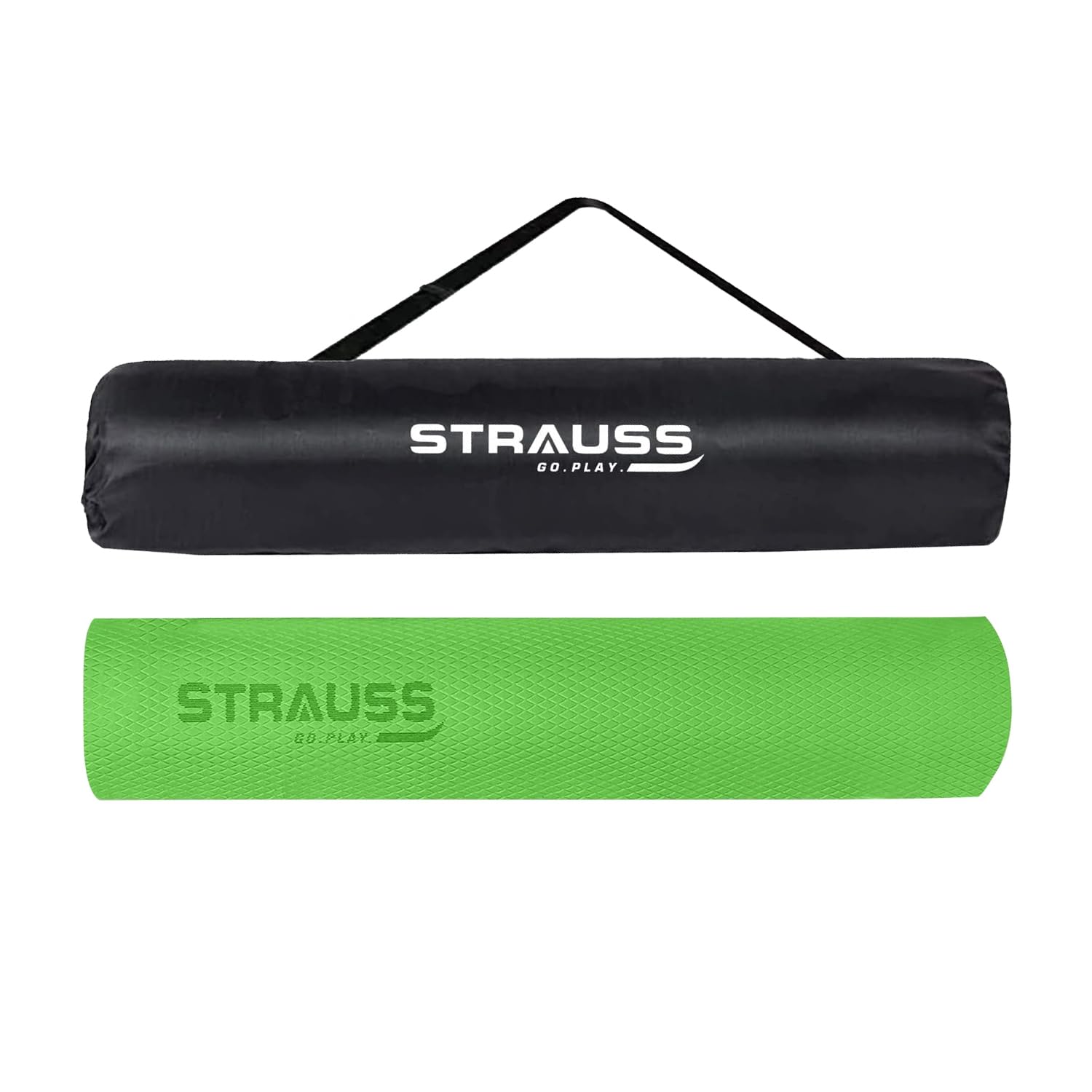 STRAUSS EVA Yoga Mat with Carry Bag | Non-Slip Exercise Mat for Home & Gym | Eco-Friendly, Lightweight & Durable Workout Mat | Ideal for Yoga, Pilates, Fitness | Ideal for Men & Women,6mm,(Green) (B09TGV4ZP8) Amazon Price History, Amazon Price Tracker