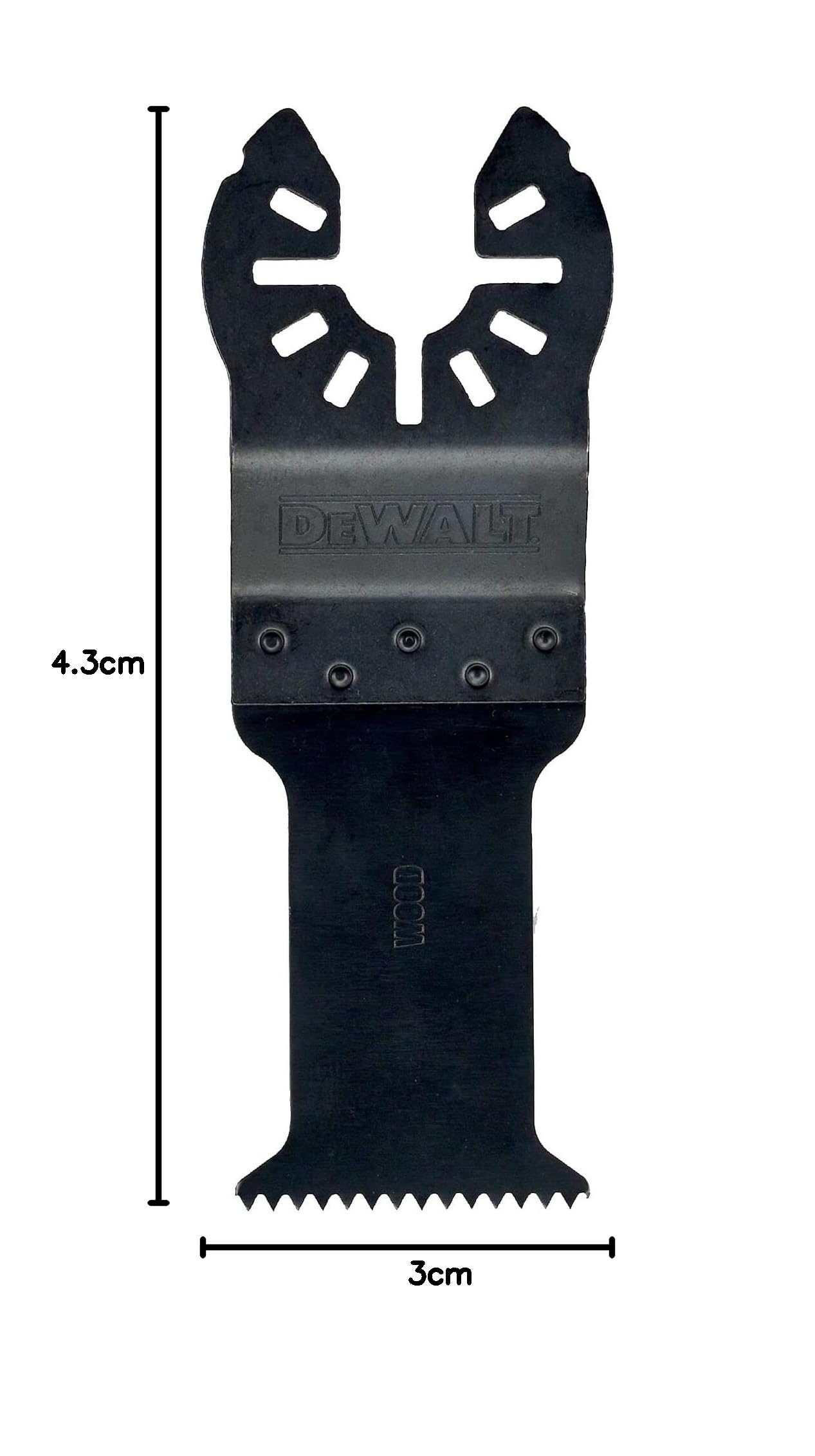 DEWALT 5er-Pack Multi-Tool BiM Sägeblatt (zum Einsatz auf Multi-Tools, Sägeblatt 43 x 30 mm, Multifit-Aufnahme, zum Sägen von Holz, Trockenbaumaterialien, PVC) DT20725-QZ